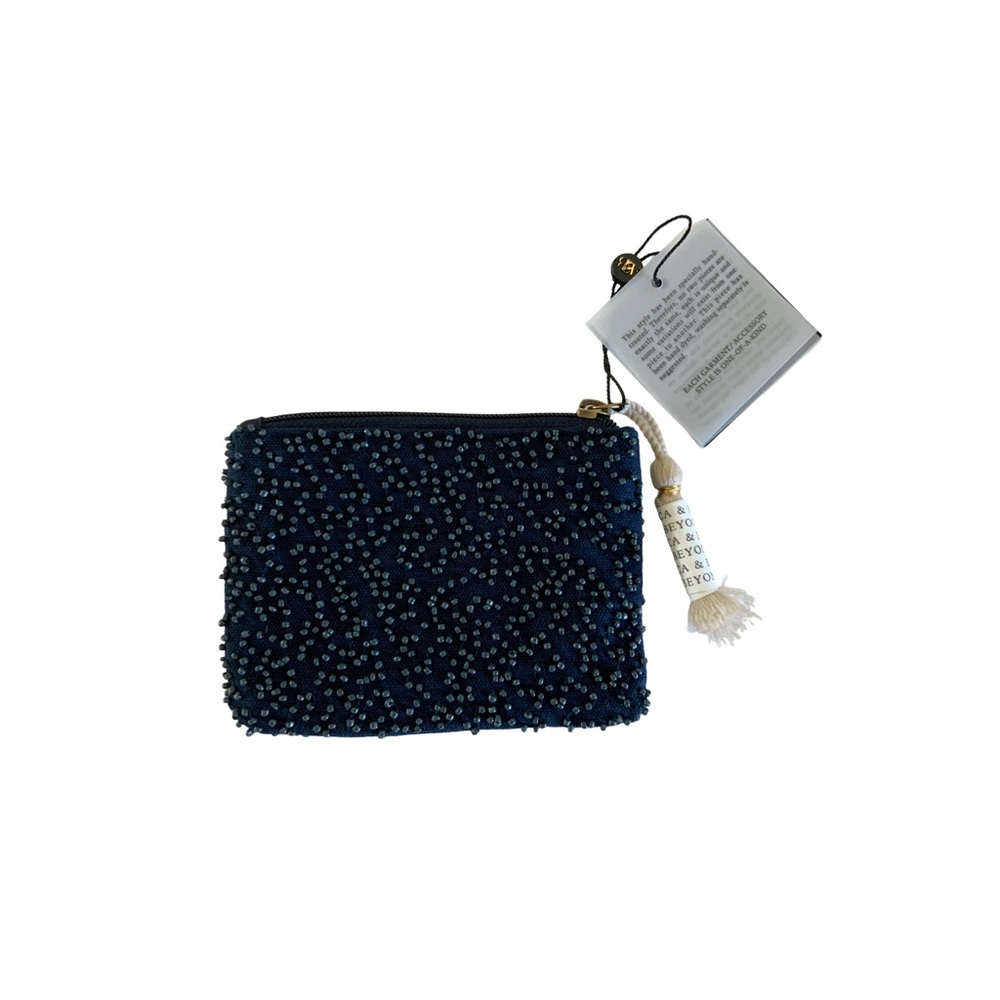 America & Beyond Hand Beaded HAPPY HOUR Coin Purse - Picture 2 of 2